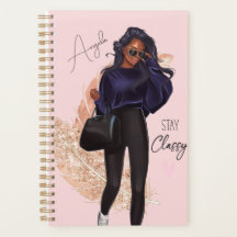 Moda Faux Glitter Girl Red Hair Brown Rosa