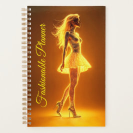 Agenda Moda iluminada por sol com brilho de neon