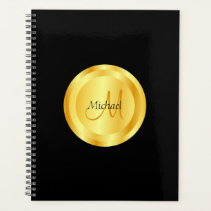 Agenda Modelo preto Dourado e elegante personalizado