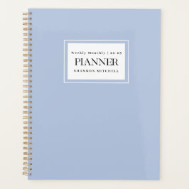 Agenda Modern Dusty Blue 2022 2023 Planeador Mensal Seman