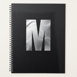 Agenda Modern Executive Monogram | Bold Silver Foil