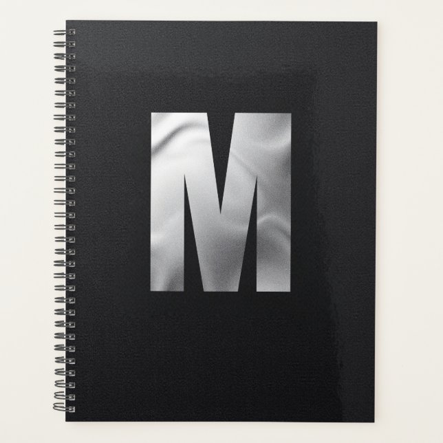 Agenda Modern Executive Monogram | Bold Silver Foil (Frente)
