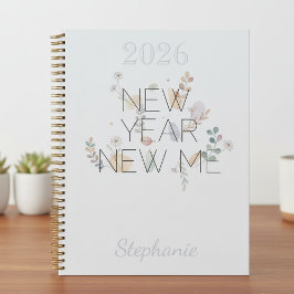Agenda Modern Floral New Year New Me Planner