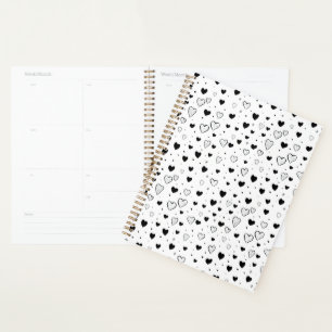 Agenda Modern Hearts Pattern
