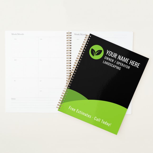 Agenda Modern Lawn Care Landscaping Business (Exibição)