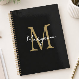 Agenda Modern Monogram Black Gold