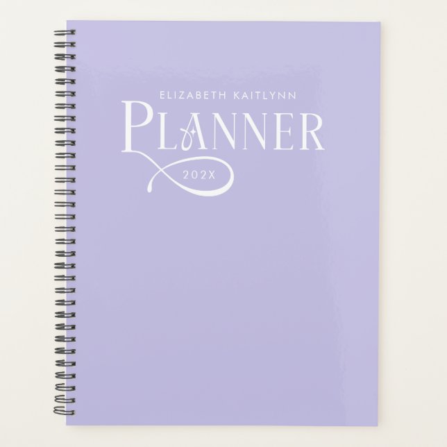 Agenda Modern Personalized Lavender Purple (Frente)
