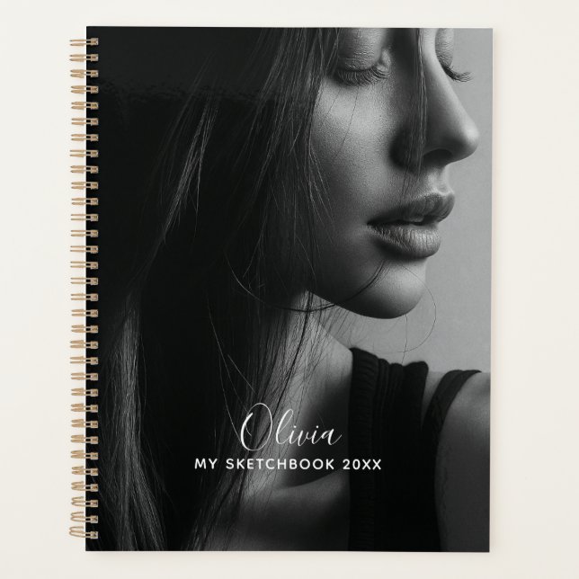 Agenda Modern Photo Collage Personalized Sketchbook  (Frente)