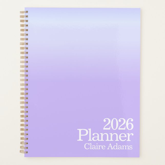 Agenda Modern Purple Ombre Planner (Frente)