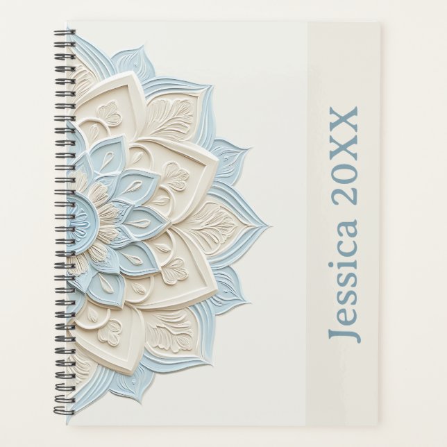 Agenda Modern Simple Pretty Colorful Cute Mandala Planner (Frente)