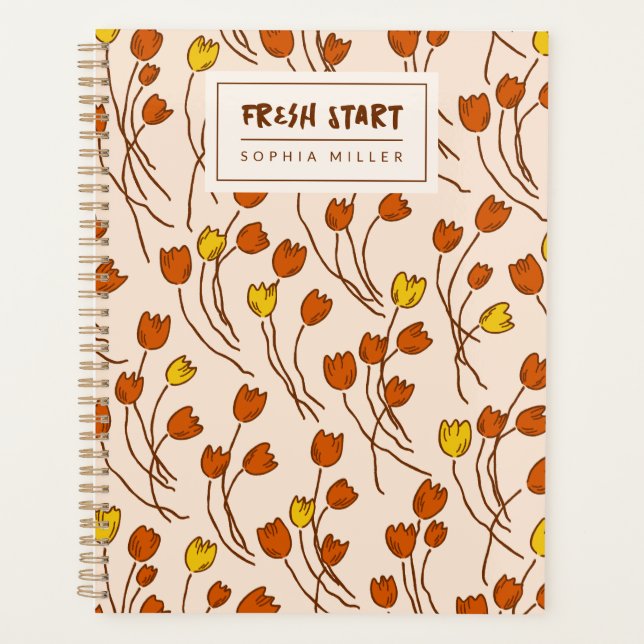 Agenda Modern Sketchbook Garden Personal | Retro Palette (Frente)