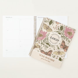 Agenda Modern Trendy Wildflower Floral Monograma Botânico