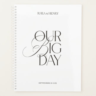 Agenda Modern Wedding Planner Notebook "Our Big Day"