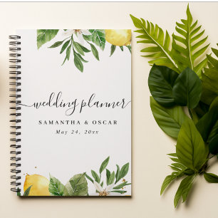 Agenda Moderna Aquarela Amarelo Limões e Folha