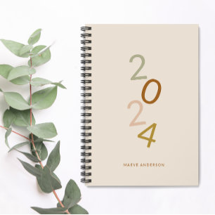Agenda Moderno e elegante, colorido personalizado