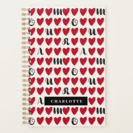 Agenda Moderno Minimalista Amour Heart Standard Book