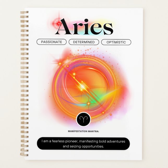 Agenda Moderno - Sinal Zodiac - Cota ARIES | Elemento Fog (Frente)