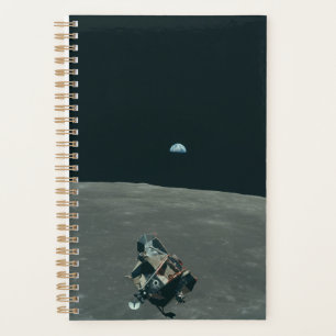 Agenda Módulo Lunar Apollo e nascer da Terra sobre a Lua
