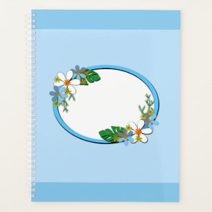 Agenda Moldura floral azul em crianças primavera fofo per