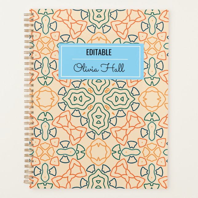Agenda Monogram Back to School Supplies Teachers (Frente)