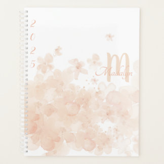 Agenda Monograma Aquarela Pastel 2025 Floral