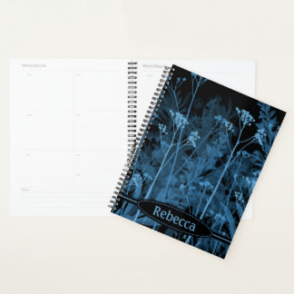 Agenda Monograma Azul Pintado