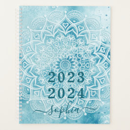 Agenda Monograma Blue Marble Mandala 2023 2024