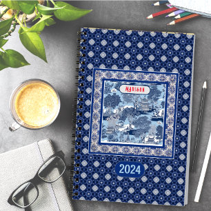 Agenda Monograma branco-branco-chic