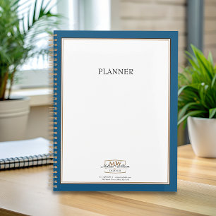 Agenda Monograma Branco Simples