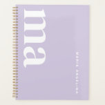 Agenda Monograma Cachorro Nome Purple School<br><div class="desc">Este planejador de na moda é um imperativo para suprimentos escolares bonito e de volta aos suprimentos escolares. Perfeito para a escola deve ter, ajustado com sua lista de segundos graus de suprimentos escolares. Com o seu design de material escolar bonitinho, é um material escolar estético essencial. Ideal para suprimentos...</div>