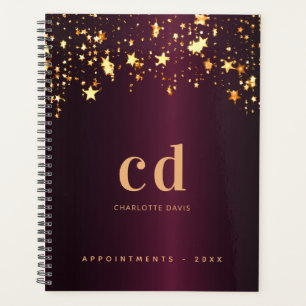 Agenda Monograma das estrelas de ouro da Borgonha 2022