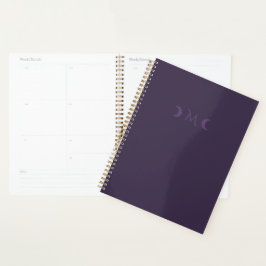 Agenda Monograma das luas violetas empoeiradas