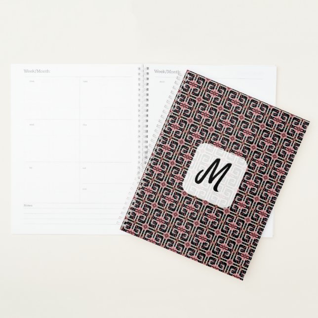 Agenda Monograma de Beleza Floral (Exibição)