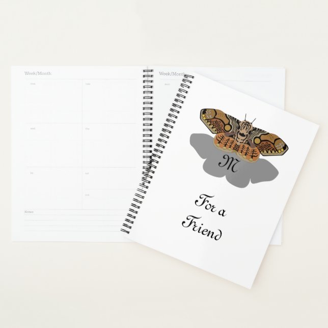 Agenda Monograma de Brahmin Moth (Exibição)