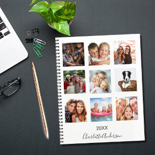 Agenda Monograma de colagem da família de fotos personali