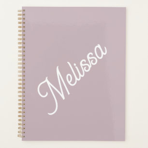 Agenda Monograma de script, roxo moderno