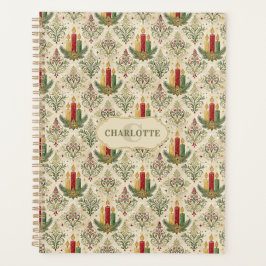 Agenda Monograma de Velas e Ornamentos de natais vintages