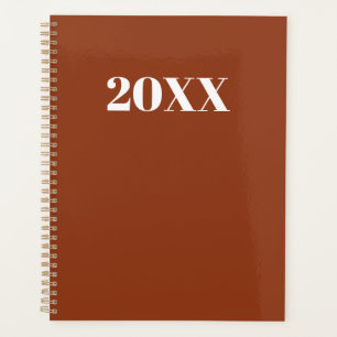 Agenda Monograma do ano da tipografia moderna do terracot