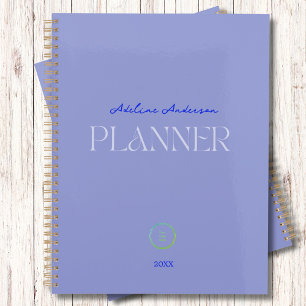 Agenda Monograma do logotipo empresarial roxo lavanda
