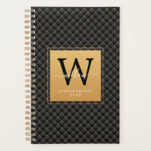 Monograma Dourado Elegante Tendência Inicial 2023