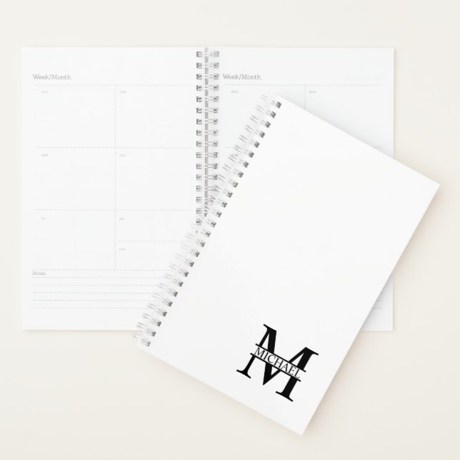 Agenda Monograma e Nome Personalizados (Exibição)