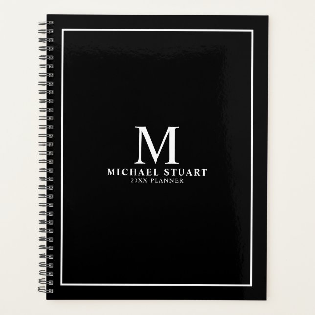 Agenda Monograma e Nome Personalizados Profissionais (Frente)