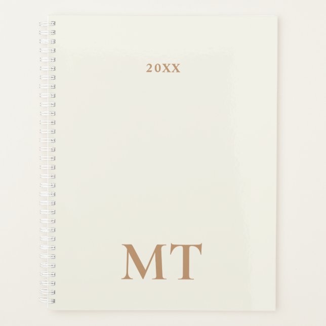 Agenda Monograma Elegante Mínimo (Frente)