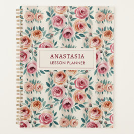 Agenda Monograma Floral Bonito Elegante