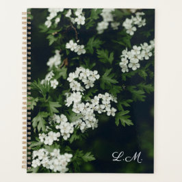 Agenda Monograma floral moderno romântico e sombrio