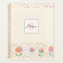 Monograma Floral por Aquarela — Blossomas Pastel
