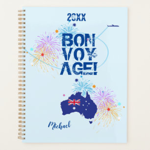 Agenda Monograma "I AMVE AUSTRALIA" Bon Voyage Viagem