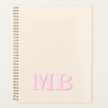 Agenda Monograma inicial moderno minimalista<br><div class="desc">Planejador de Monograma Inicial Mínimo marinho Azul. Crie seu próprio notebook personalizado do planejador com o nome inicial personalizado.</div>