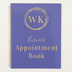 Agenda Monograma Livro de Nomeações de Negócios Dourado R