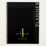 Agenda Monograma Minimalista Nome em Roteiro Manuscrito 2<br><div class="desc">Monograma Minimalista Nome em Cinza Dourado Caderno que você pode personalizar facilmente com seu inicial,  nome e sobrenome clicando no botão "Personalizar". Altere completamente a cor do fundo para criar um caderno único usando sua cor favorita</div>